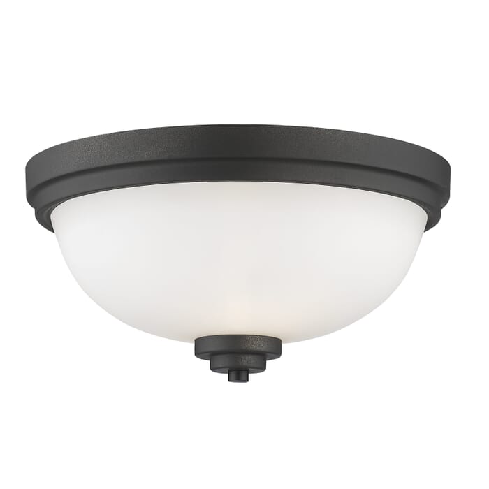 Z-Lite Ashton 2-Light Flush Mount Ceiling Light In Bronze Z-Lite Ashton 2-Light Flush Mount Ceiling Light In Bronze