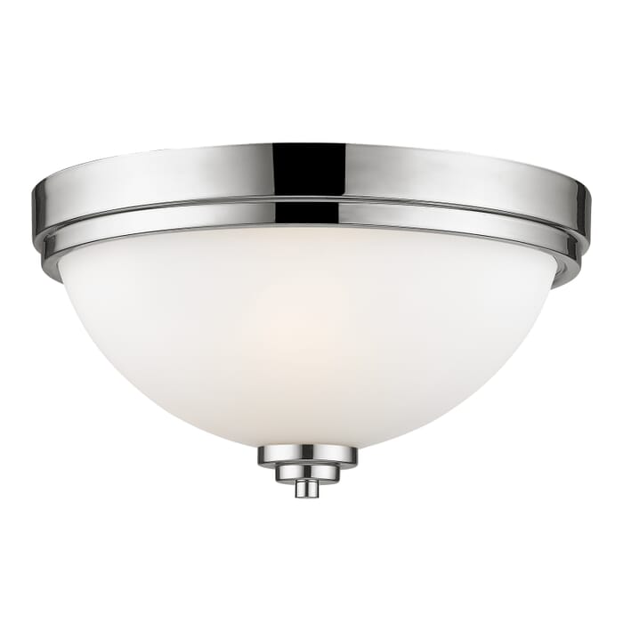 Z-Lite Ashton 2-Light Flush Mount Ceiling Light In Chrome Z-Lite Ashton 2-Light Flush Mount Ceiling Light In Chrome