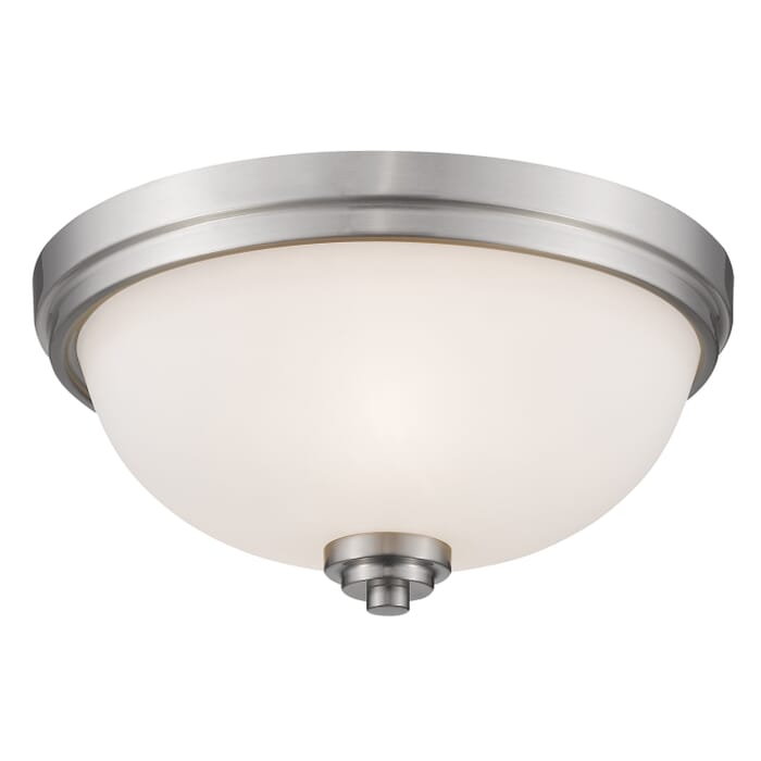 Z-Lite Ashton 3-Light Flush Mount Ceiling Light In Brushed Nickel Z-Lite Ashton 3-Light Flush Mount Ceiling Light In Brushed Nickel