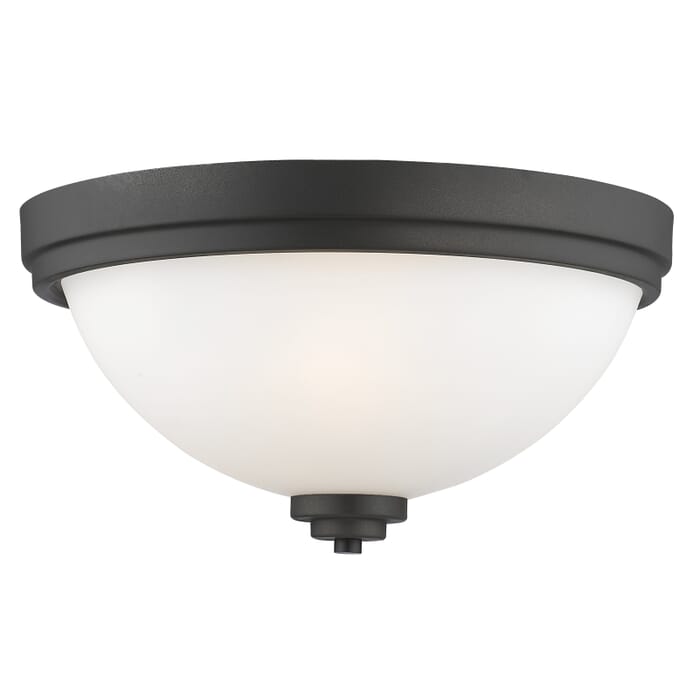 Z-Lite Ashton 3-Light Flush Mount Ceiling Light In Bronze Z-Lite Ashton 3-Light Flush Mount Ceiling Light In Bronze