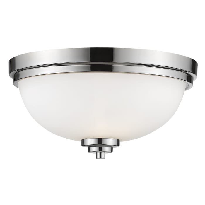 Z-Lite Ashton 3-Light Flush Mount Ceiling Light In Chrome Z-Lite Ashton 3-Light Flush Mount Ceiling Light In Chrome