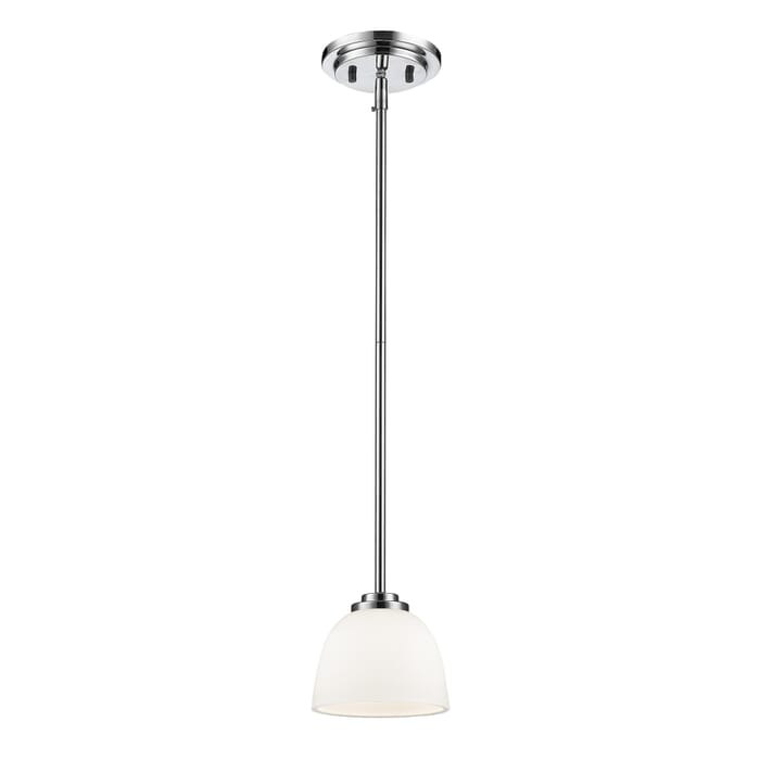 Z-Lite Ashton 1-Light Mini Pendant Light In Chrome Z-Lite Ashton 1-Light Mini Pendant Light In Chrome
