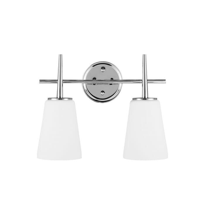 Sea Gull Driscoll 2-Light 16" Bathroom Vanity Light in Chrome Sea Gull Driscoll 2-Light 16" Bathroom Vanity Light in Chrome