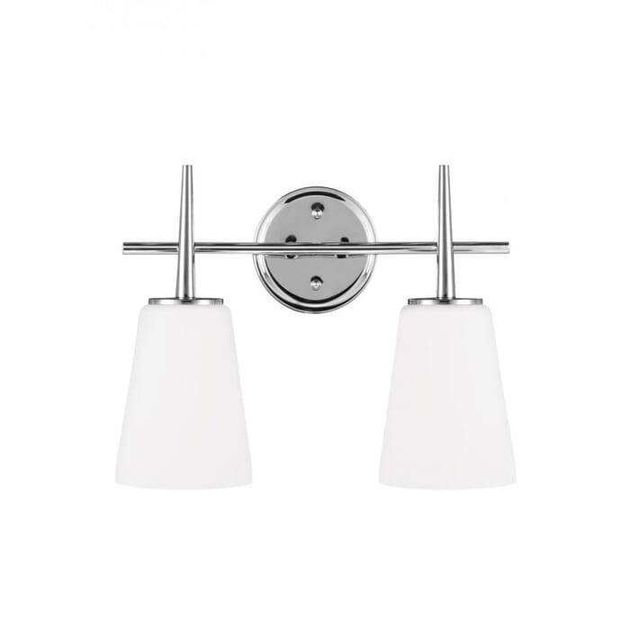 Sea Gull Driscoll 2-Light 16" Bathroom Vanity Light in Chrome Sea Gull Driscoll 2-Light 16" Bathroom Vanity Light in Chrome