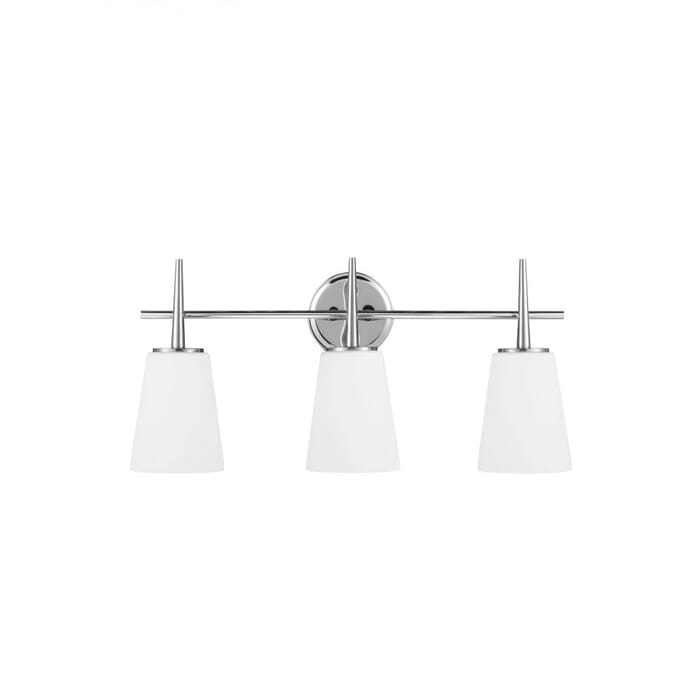 Sea Gull Driscoll 3-Light 25" Bathroom Vanity Light in Chrome Sea Gull Driscoll 3-Light 25" Bathroom Vanity Light in Chrome