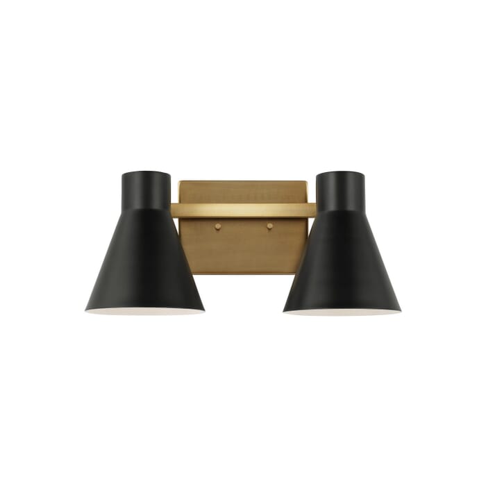 Towner 2-Light Bathroom Vanity Light in Satin Brass Towner 2-Light Bathroom Vanity Light in Satin Brass