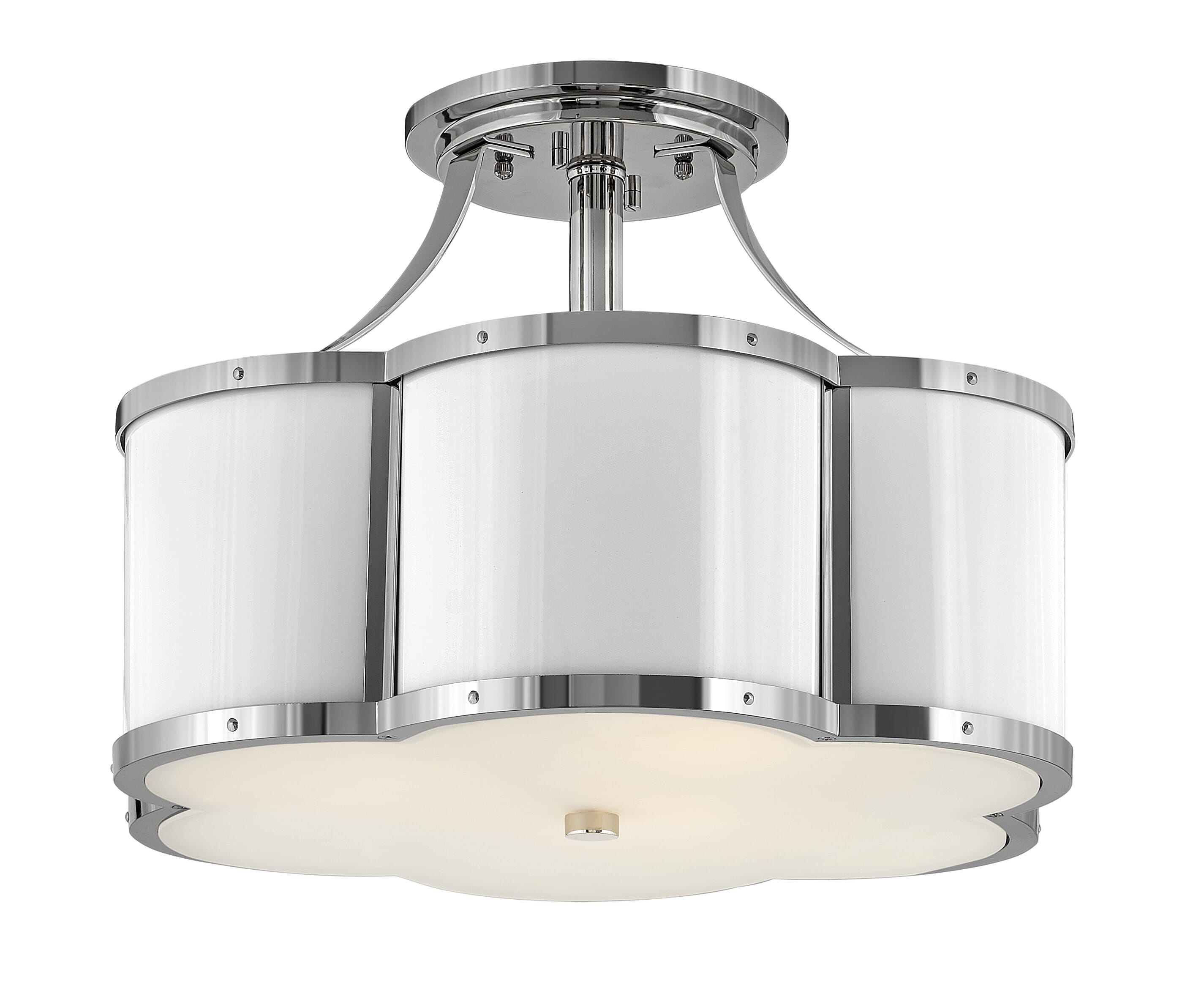 Polished Nickel LED Semi-Flush Mount from the Chance Collection