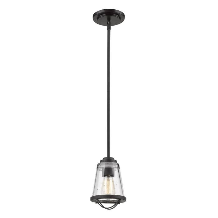 Z-Lite Mariner 1-Light Mini Pendant Light In Bronze Z-Lite Mariner 1-Light Mini Pendant Light In Bronze