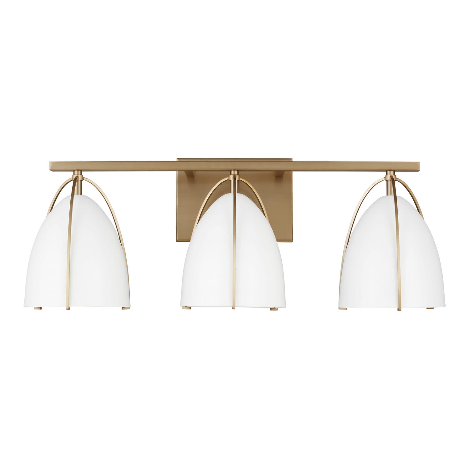 Norman 3-Light Bathroom Vanity Light in Satin Brass