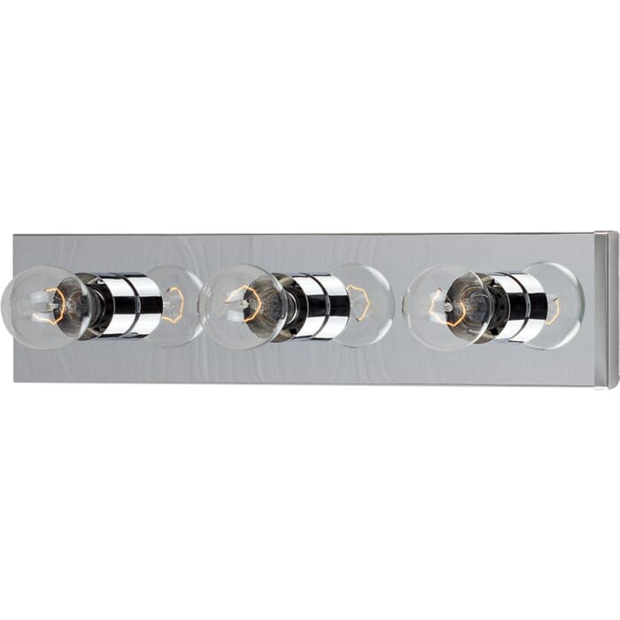 Essentials - 445x 3-Light Bathroom Vanity Light in Polished Chrome Essentials - 445x 3-Light Bathroom Vanity Light in Polished Chrome