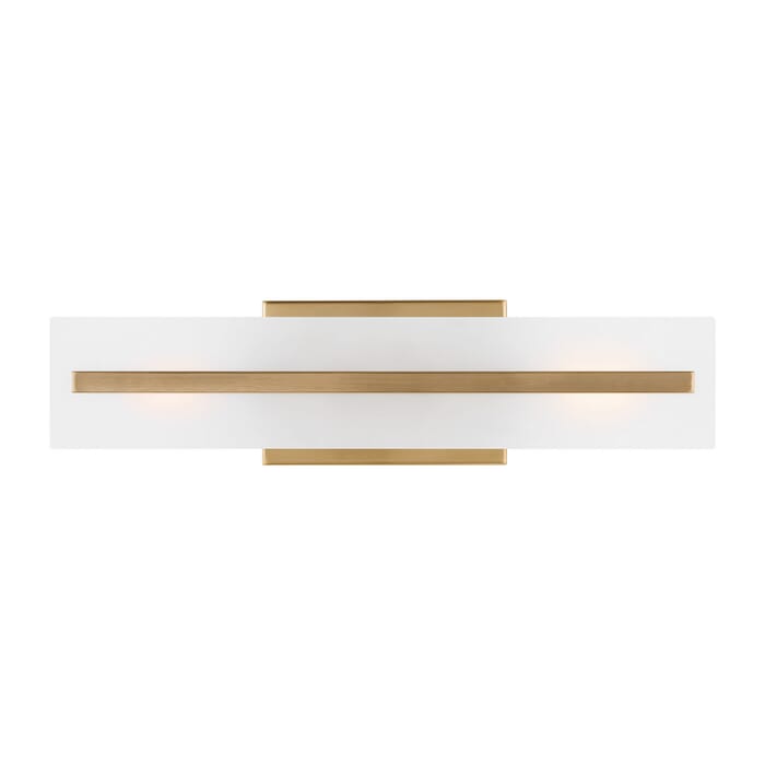 Dex 2-Light Bathroom Vanity Light in Satin Brass Dex 2-Light Bathroom Vanity Light in Satin Brass