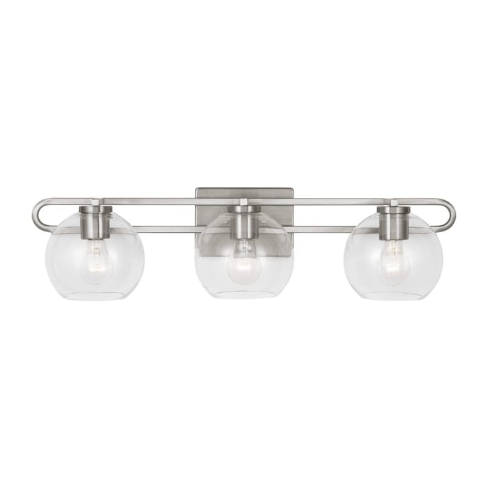 Codyn 3-Light Bathroom Vanity Light in Brushed Nickel Codyn 3-Light Bathroom Vanity Light in Brushed Nickel