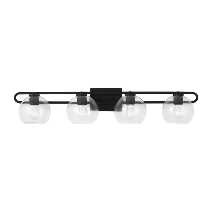 Codyn 4-Light Bathroom Vanity Light in Midnight Black Codyn 4-Light Bathroom Vanity Light in Midnight Black