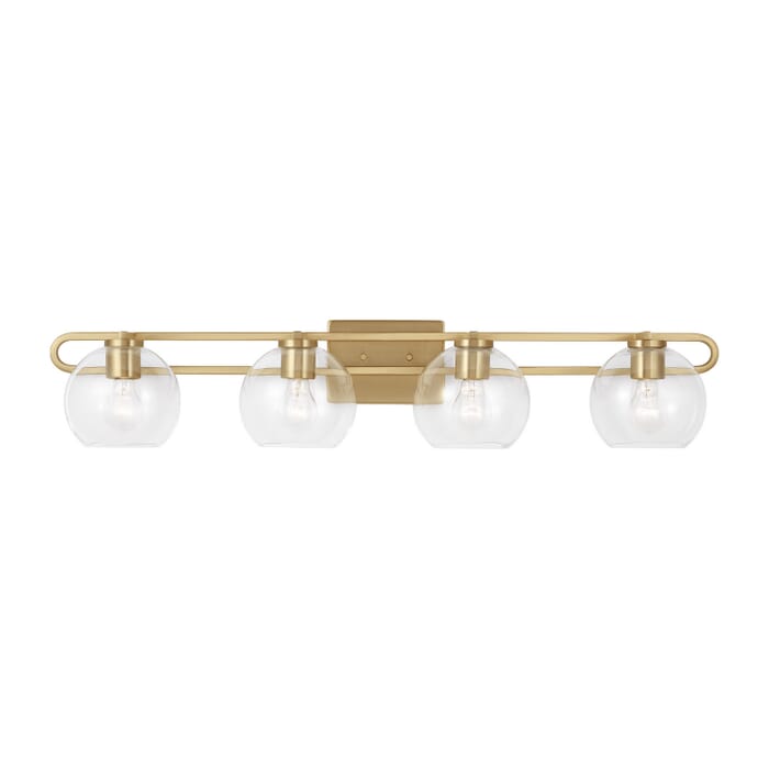 Codyn 4-Light Bathroom Vanity Light in Satin Brass Codyn 4-Light Bathroom Vanity Light in Satin Brass