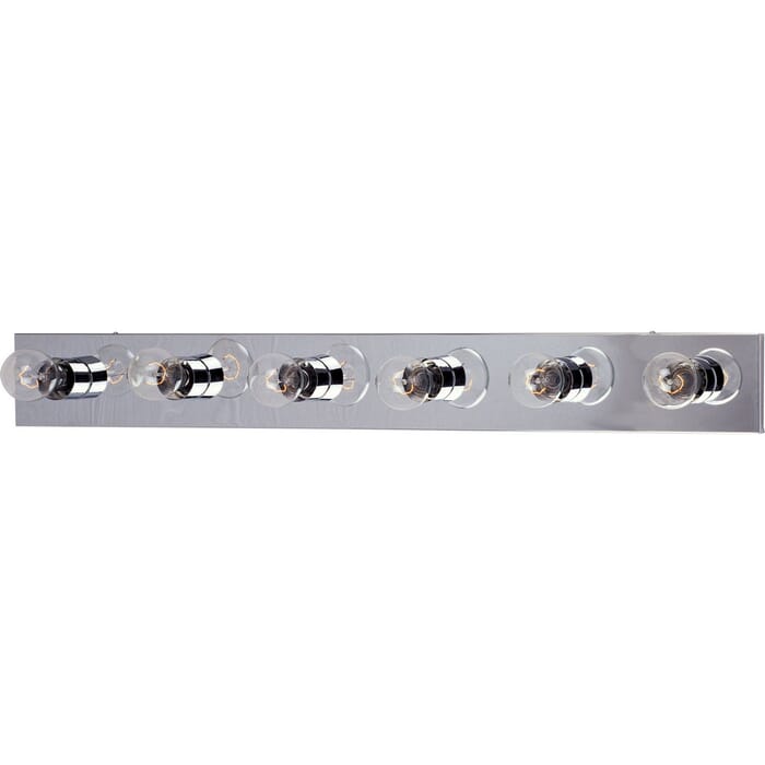 Maxim Lighting Essentials 6-Light Bathroom Vanity Light in Polished Chrome Maxim Lighting Essentials 6-Light Bathroom Vanity Light in Polished Chrome