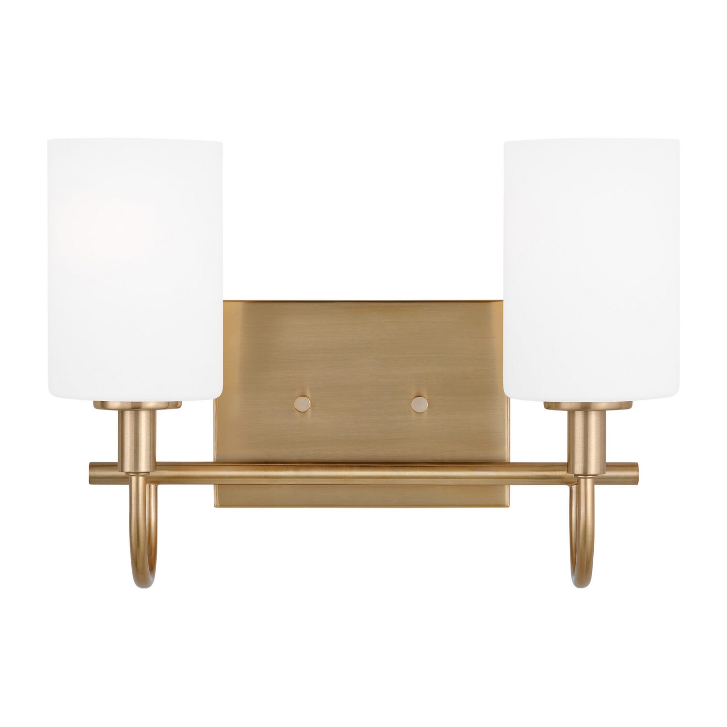 Oak Moore 2-Light Bathroom Vanity Light in Satin Brass