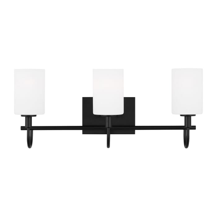 Oak Moore 3-Light LED Bathroom Vanity Light in Midnight Black Oak Moore 3-Light LED Bathroom Vanity Light in Midnight Black