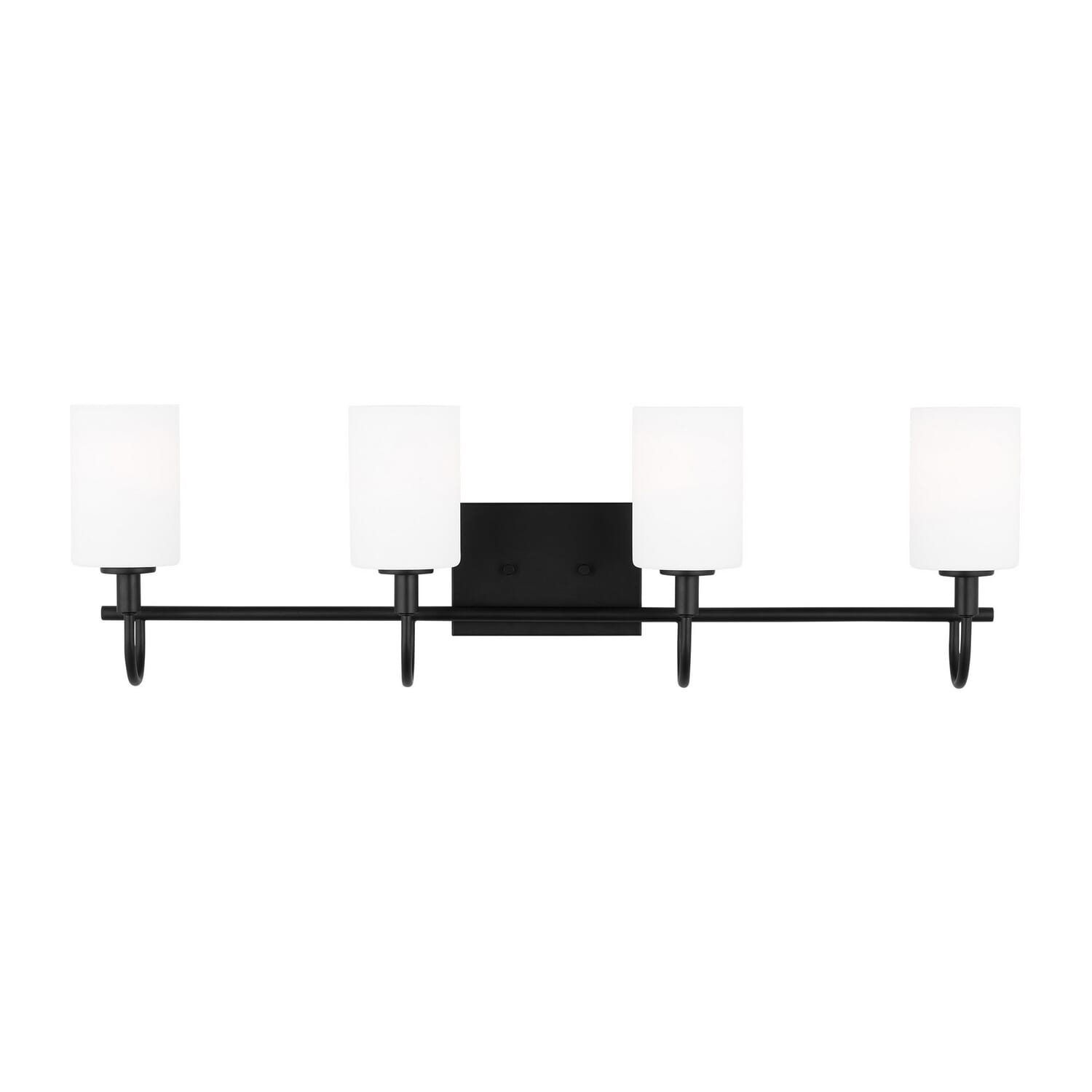 Oak Moore 4-Light Bathroom Vanity Light in Midnight Black