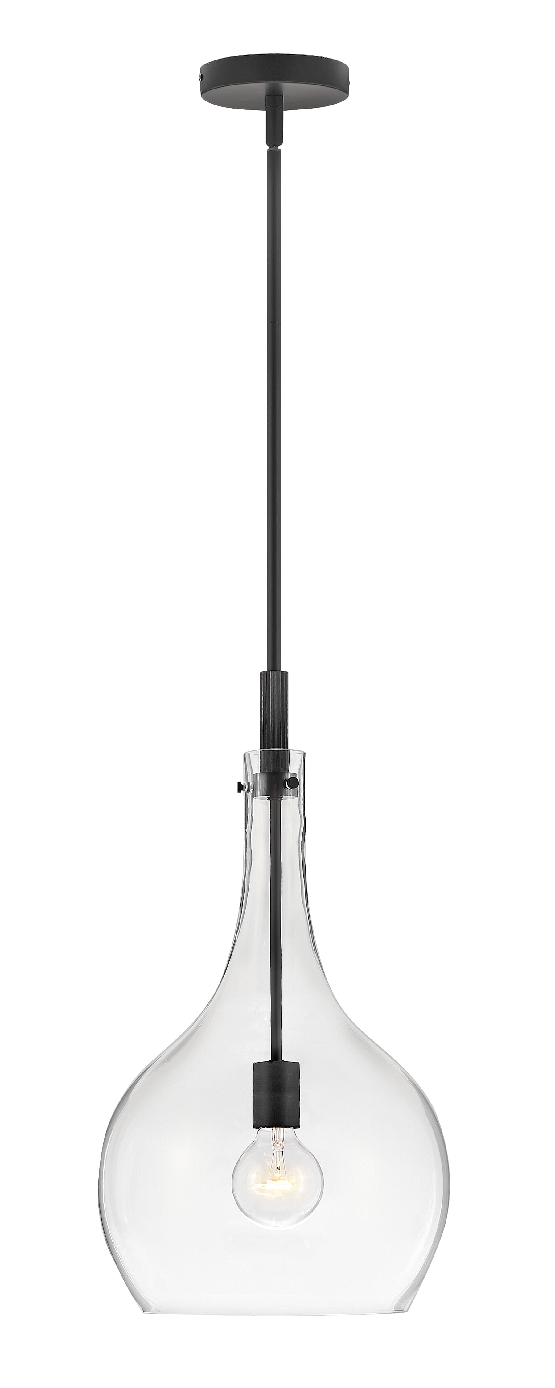 Black LED Pendant from the Ziggy Collection