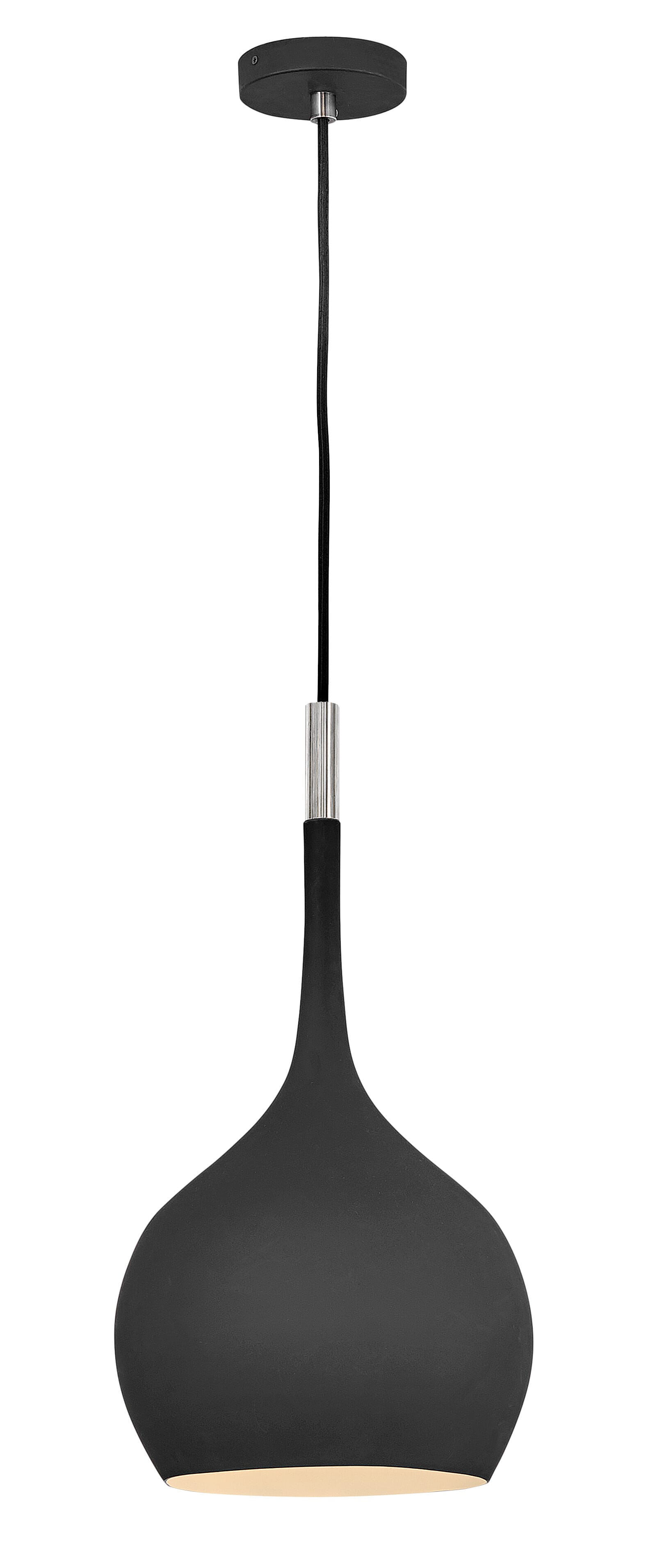 Black LED Pendant from the Ziggy Collection