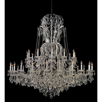 Crystorama Maria Theresa 37-Light 66" Traditional Chandelier in Polished Chrome with Clear Hand Cut Crystals