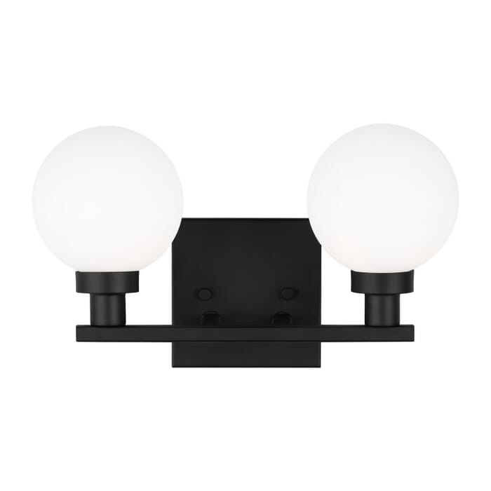 Clybourn 2-Light Bathroom Vanity Light in Midnight Black Clybourn 2-Light Bathroom Vanity Light in Midnight Black