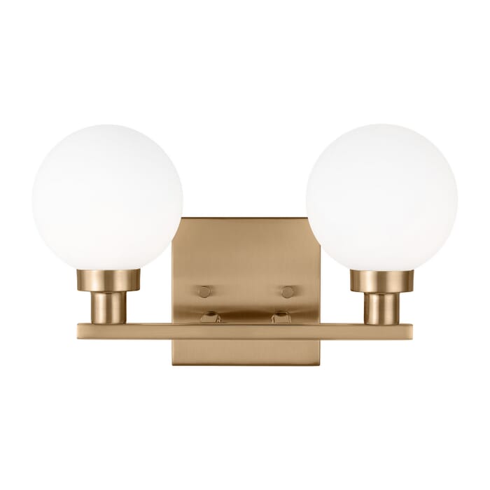 Clybourn 2-Light Bathroom Vanity Light in Satin Brass Clybourn 2-Light Bathroom Vanity Light in Satin Brass
