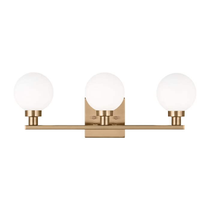 Clybourn 3-Light Bathroom Vanity Light in Satin Brass Clybourn 3-Light Bathroom Vanity Light in Satin Brass