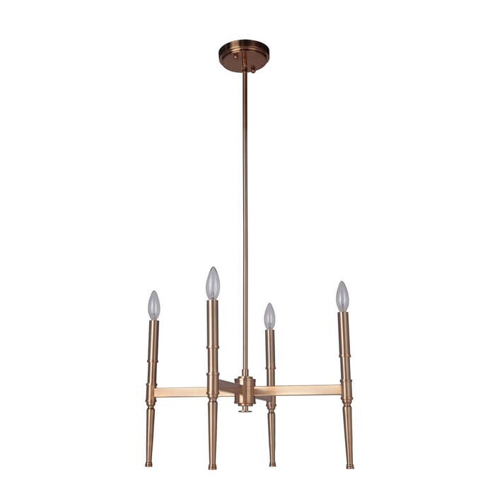 Craftmade Ella 4-Light Transitional Chandelier in Satin Brass Craftmade Ella 4-Light Transitional Chandelier in Satin Brass