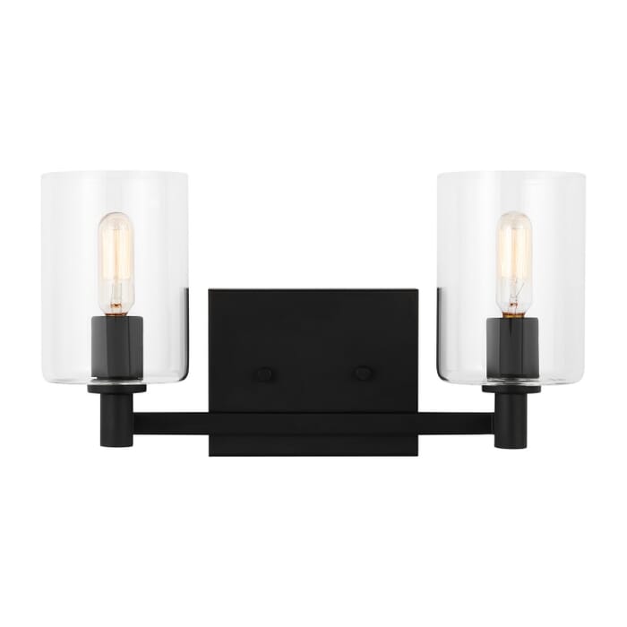 Fullton 2-Light LED Bathroom Vanity Light in Midnight Black Fullton 2-Light LED Bathroom Vanity Light in Midnight Black