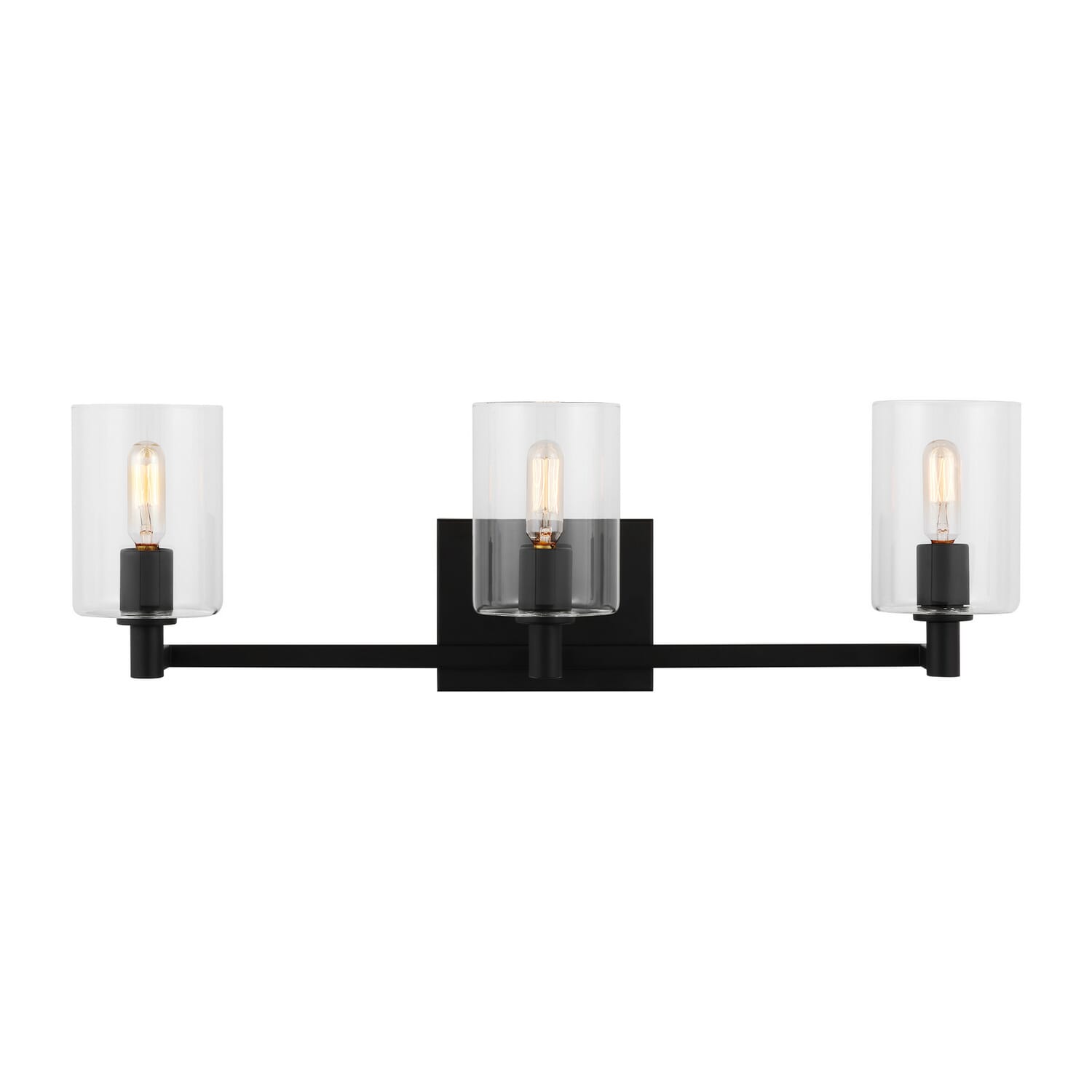 Fullton 3-Light Bathroom Vanity Light in Midnight Black