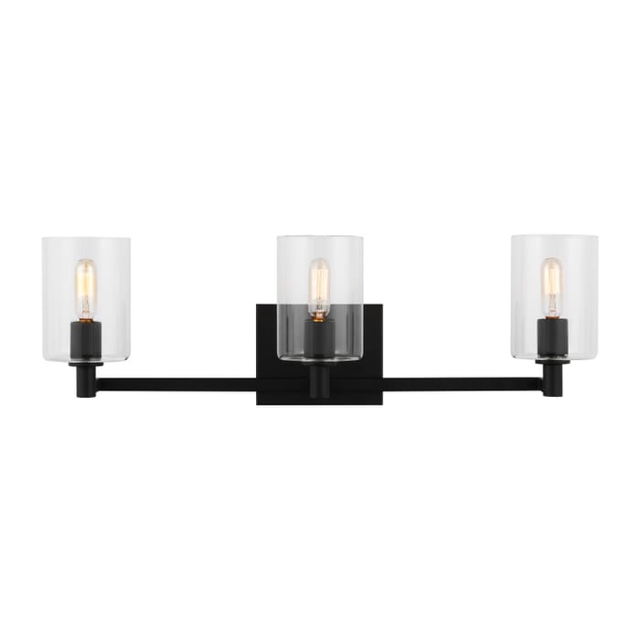 Fullton 3-Light LED Bathroom Vanity Light in Midnight Black Fullton 3-Light LED Bathroom Vanity Light in Midnight Black