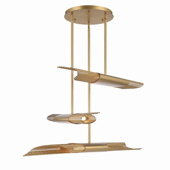 Umura 6-Light LED Chandelier in Gold Umura 6-Light LED Chandelier in Gold