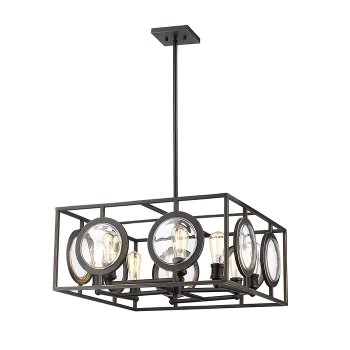 Z-Lite Port 8-Light Pendant Light In Olde Bronze Z-Lite Port 8-Light Pendant Light In Olde Bronze
