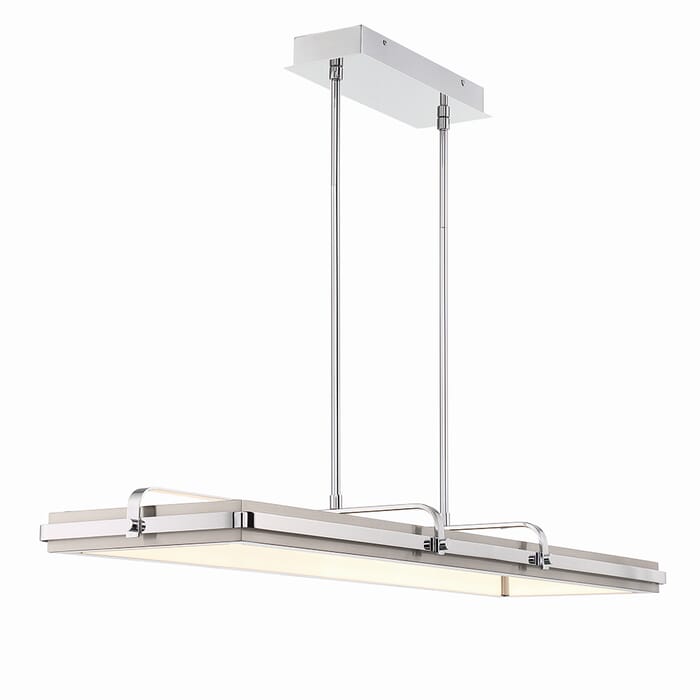 Annilo 1-Light LED Chandelier in Chrome And Nickel Annilo 1-Light LED Chandelier in Chrome And Nickel