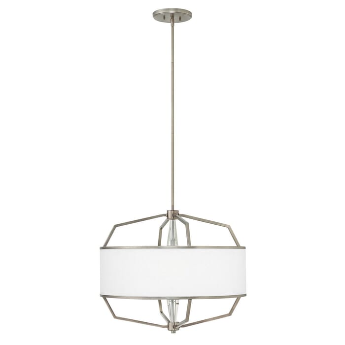 Hinkley Larchmere 4-Light Single Tier Foyer Stem Hung in English Nickel Hinkley Larchmere 4-Light Single Tier Foyer Stem Hung in English Nickel