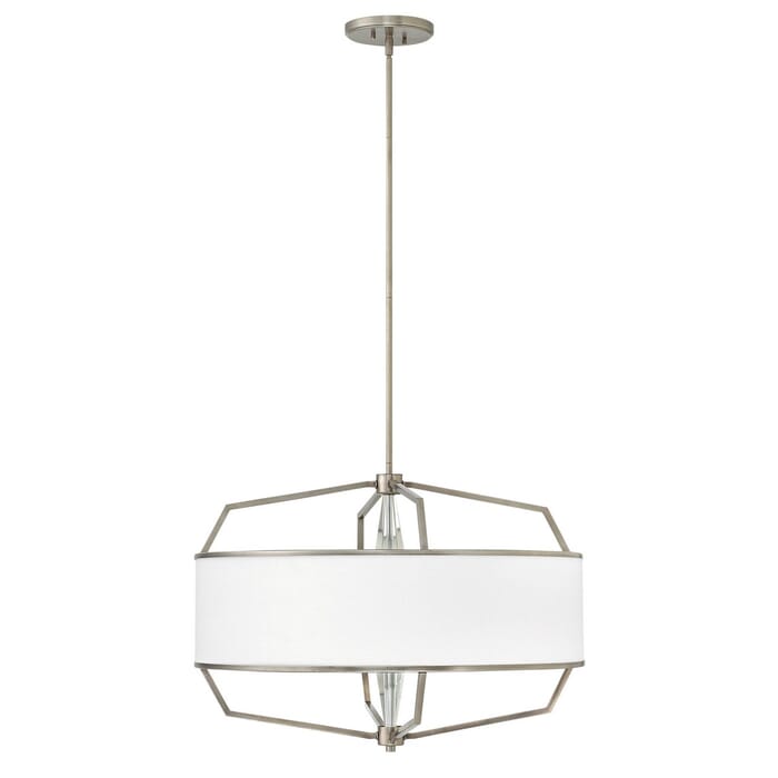Hinkley Larchmere 4-Light Stem Hung Pendant in English Nickel Hinkley Larchmere 4-Light Stem Hung Pendant in English Nickel