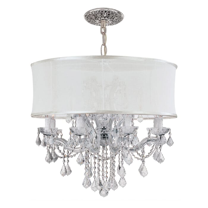 Crystorama Brentwood 12-Light 27" Traditional Chandelier in Polished Chrome with Clear Swarovski Strass Crystals Crystorama Brentwood 12-Light 27" Traditional Chandelier in Polished Chrome with Clear Swarovski Strass Crystals