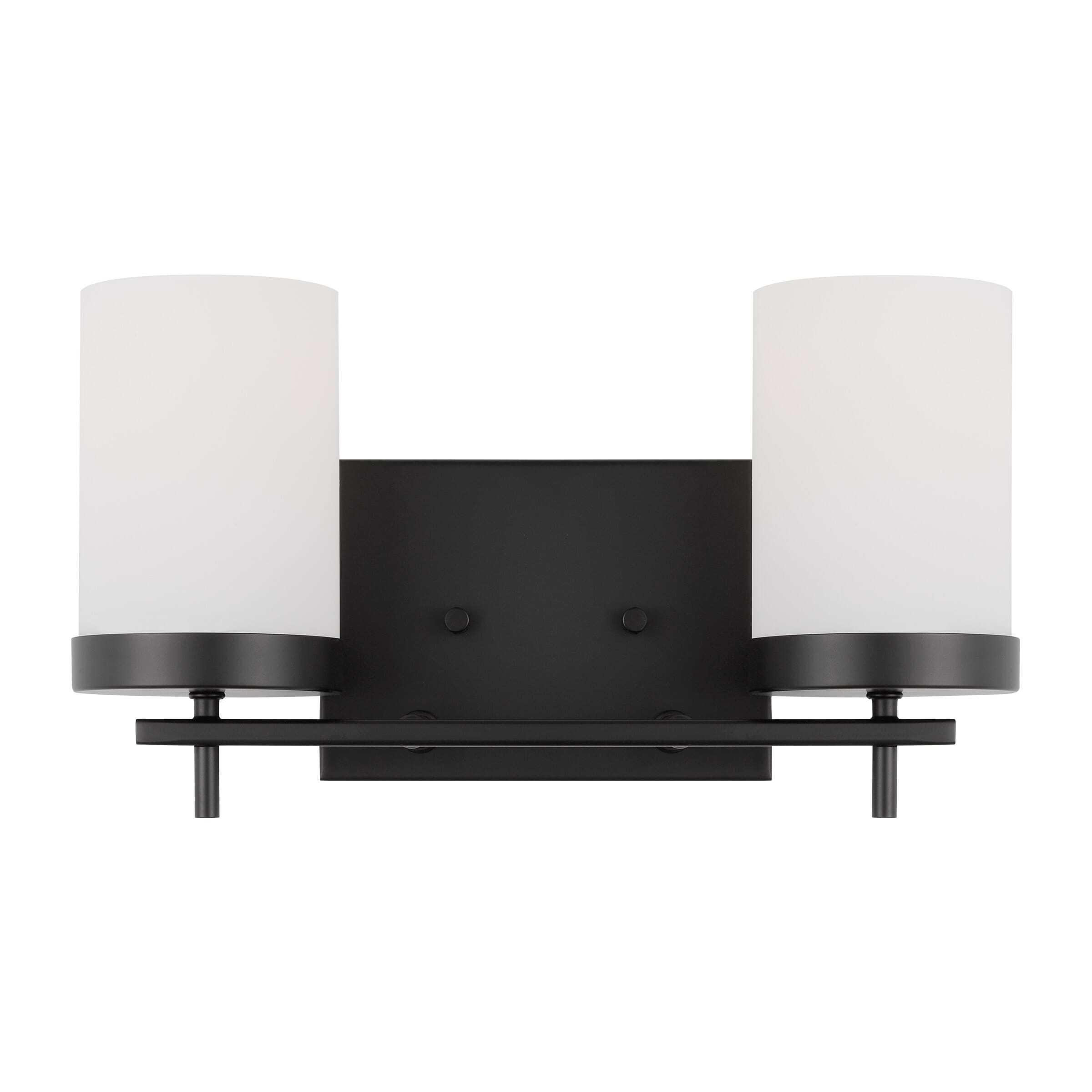 Sea Gull Zire 2-Light Bathroom Vanity Light in Midnight Black