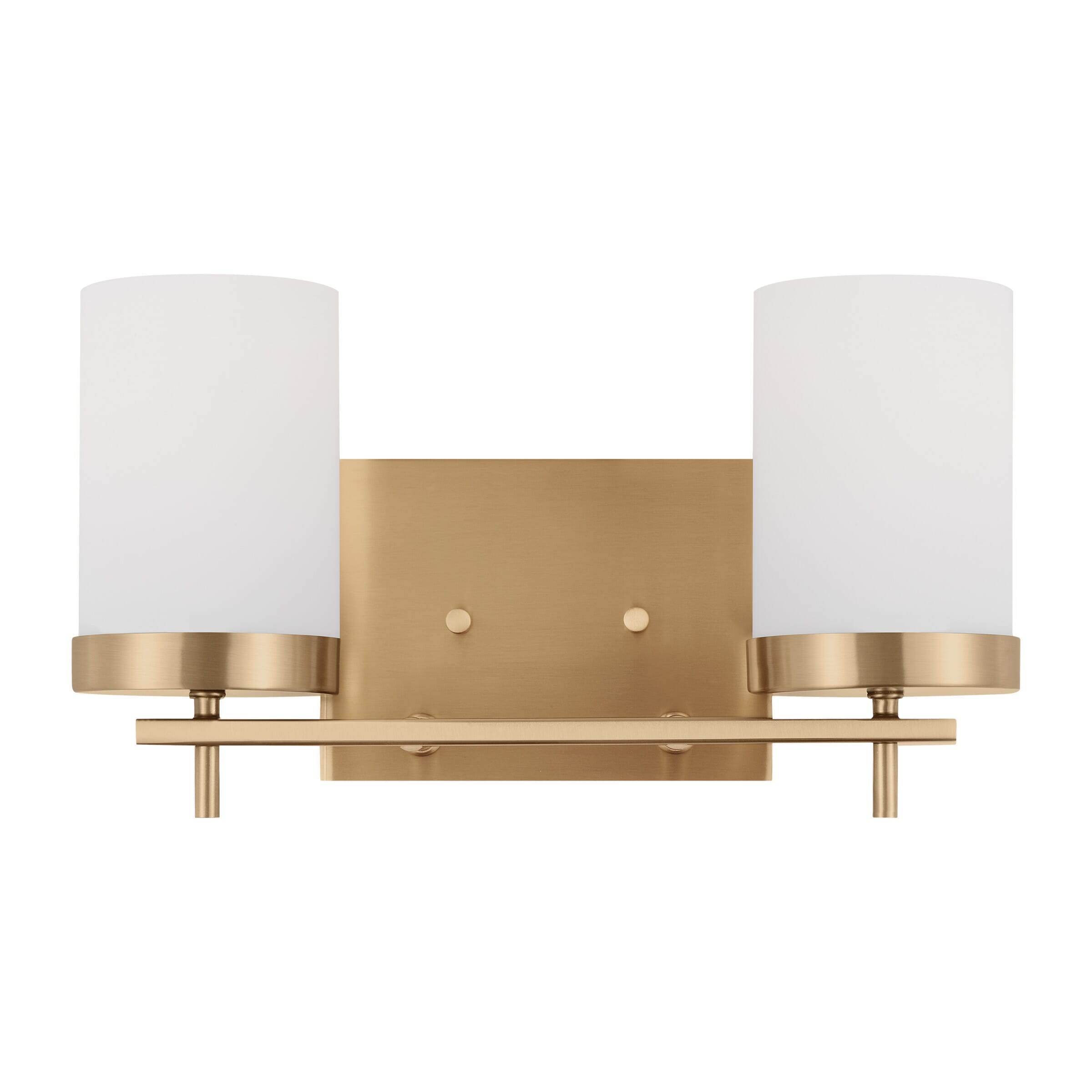 Sea Gull Zire 2-Light Bathroom Vanity Light in Satin Brass