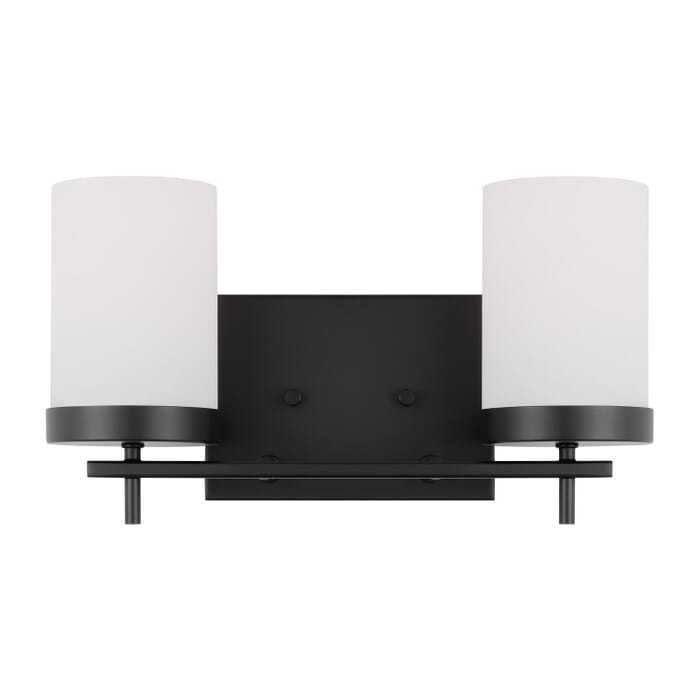 Zire 2-Light Bathroom Vanity Light in Midnight Black Zire 2-Light Bathroom Vanity Light in Midnight Black