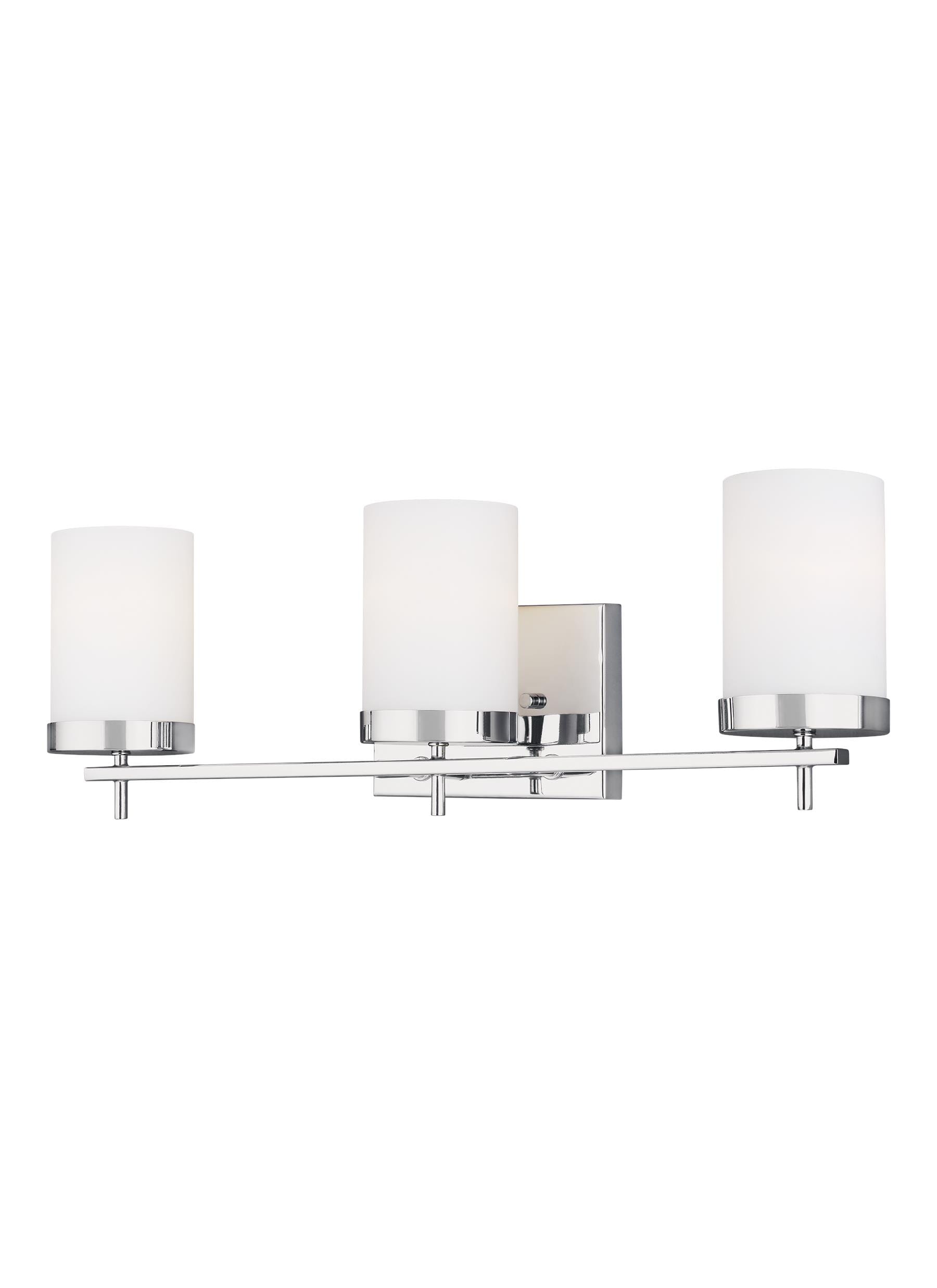 Chrome Three Light Wall Bath from the Zire Collection - LightsOnline.com