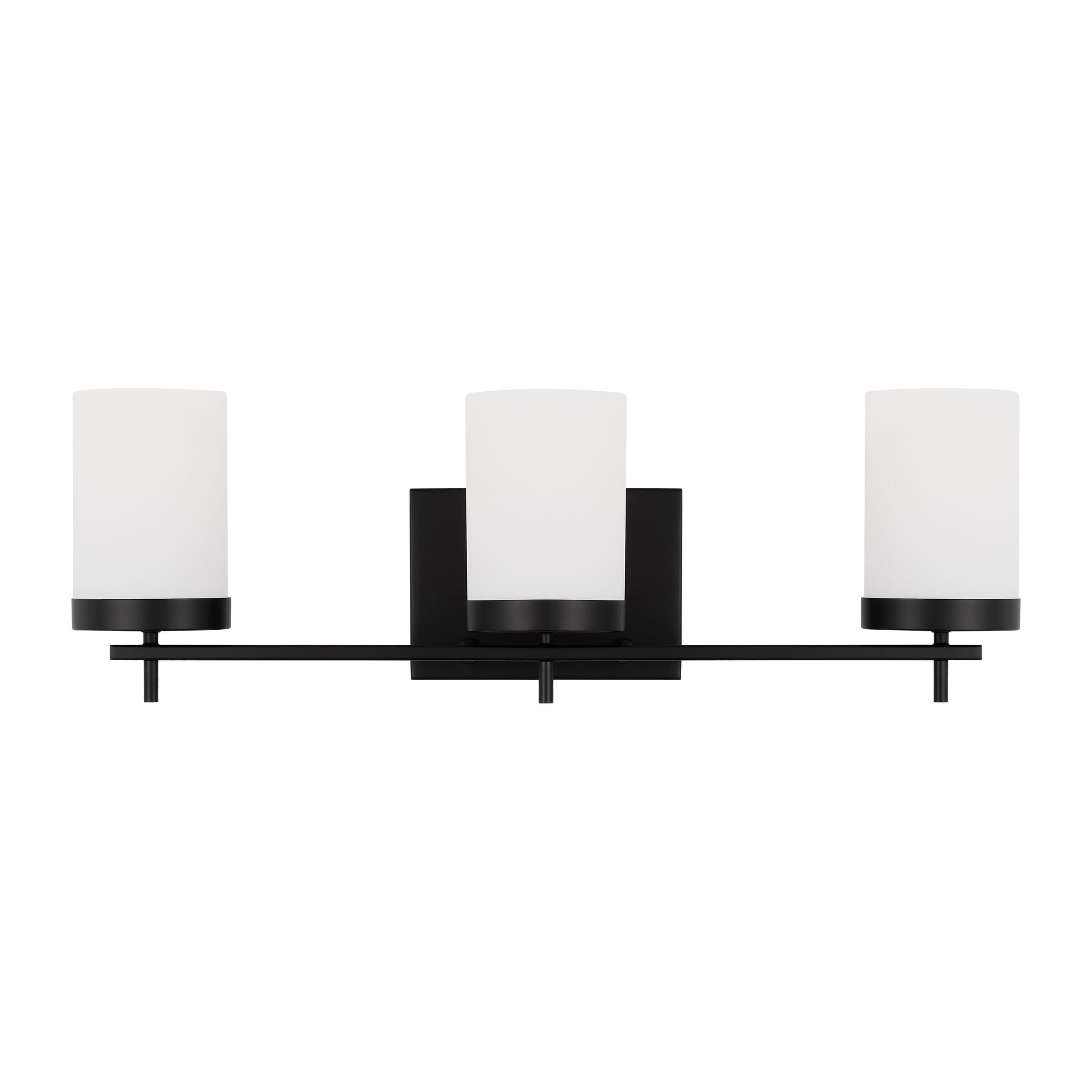 Sea Gull Zire 3-Light Bathroom Vanity Light in Midnight Black