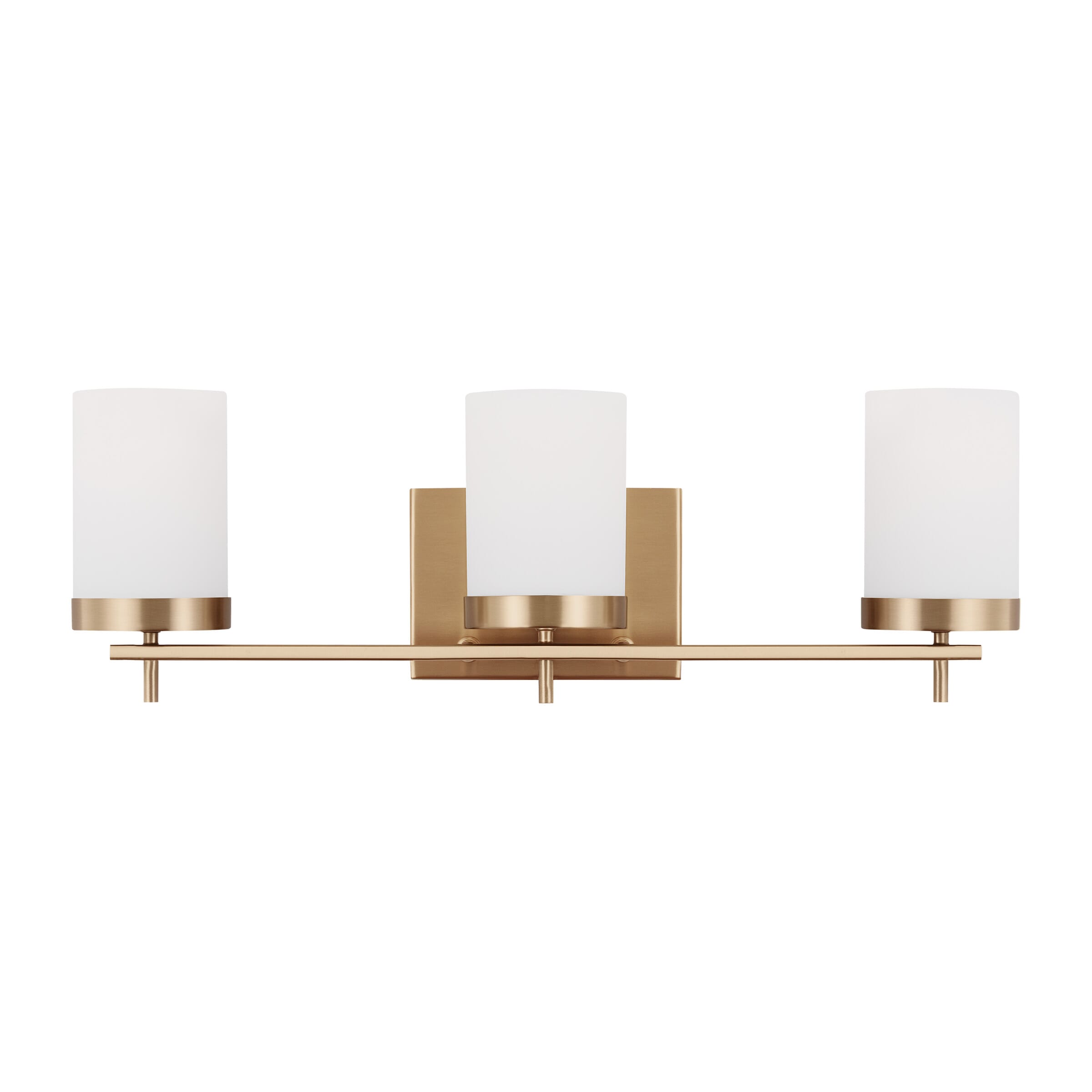 Sea Gull Zire 3-Light Bathroom Vanity Light in Satin Brass