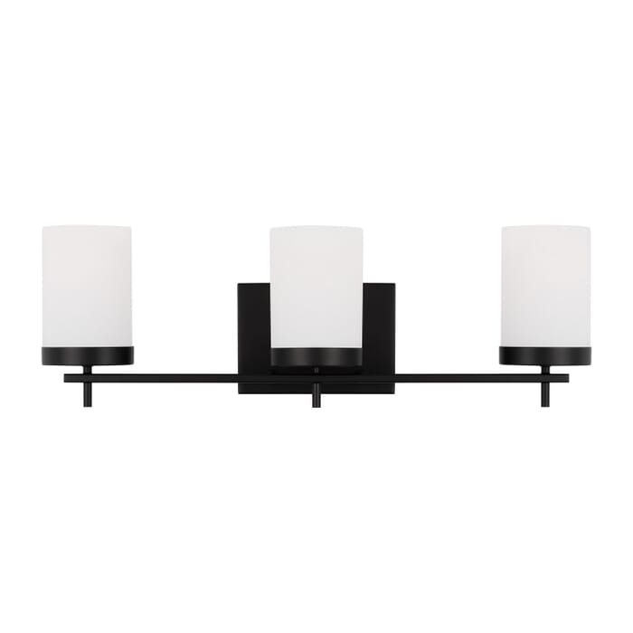 Zire 3-Light Bathroom Vanity Light in Midnight Black Zire 3-Light Bathroom Vanity Light in Midnight Black