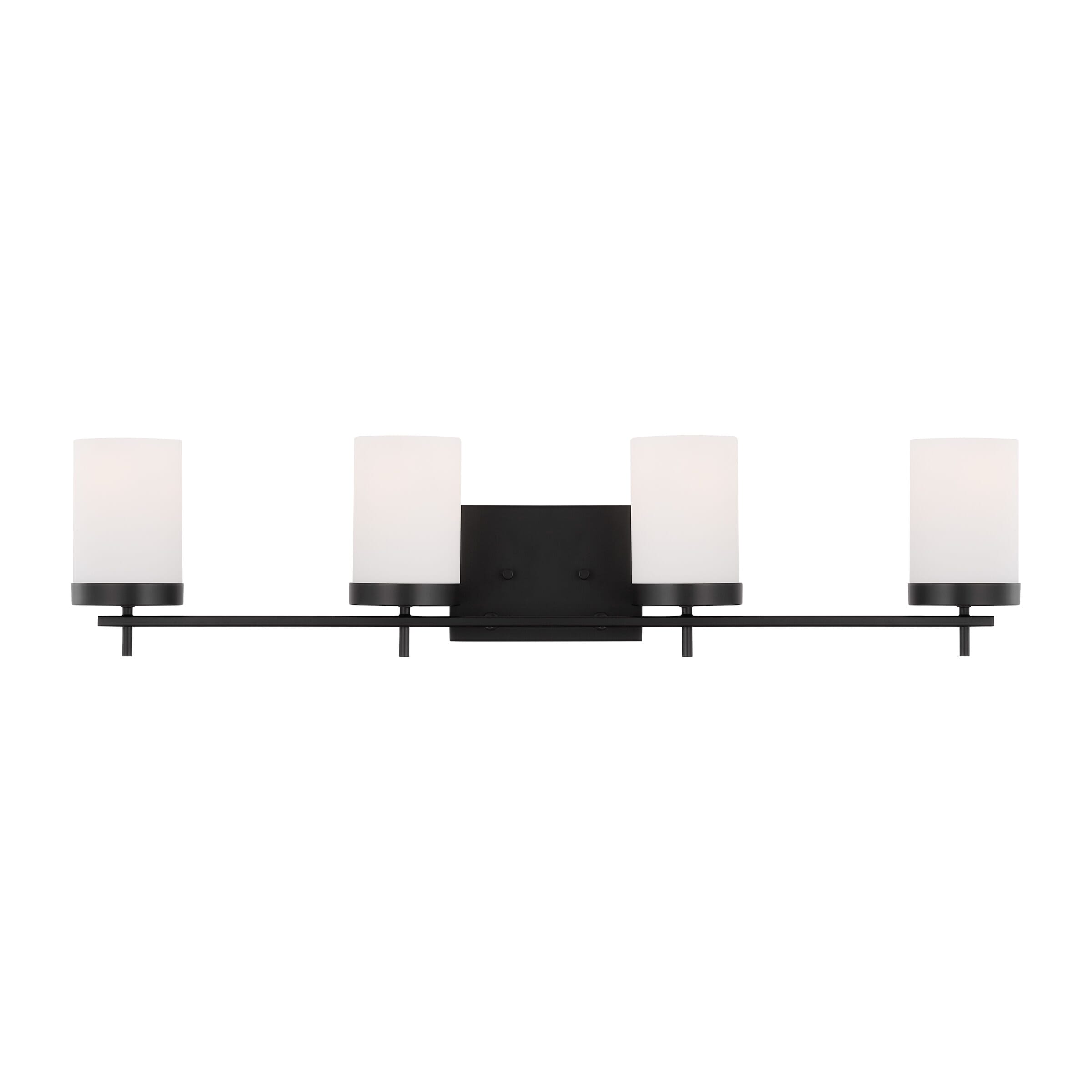 Sea Gull Zire 4-Light Bathroom Vanity Light in Midnight Black