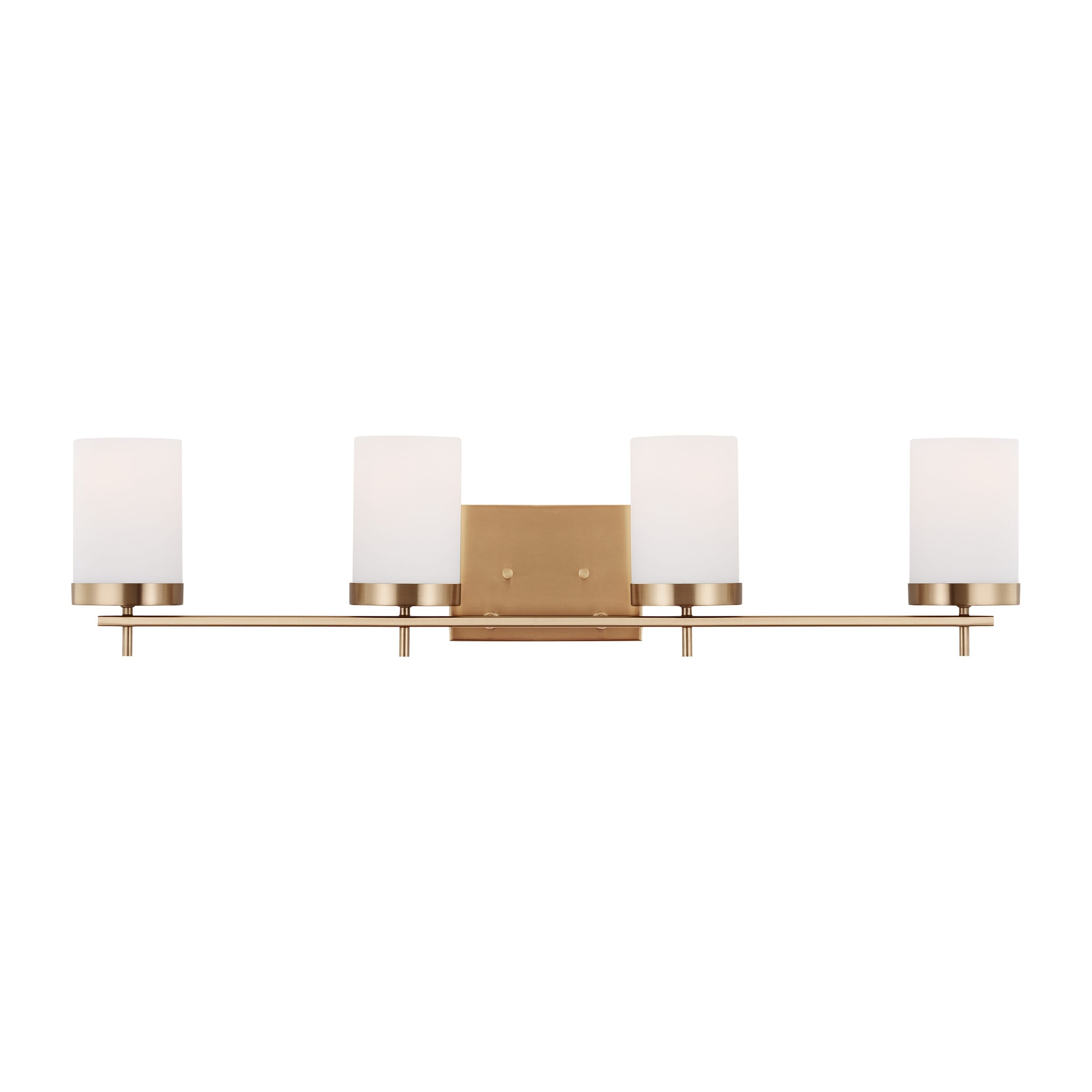 Sea Gull Zire 4-Light Bathroom Vanity Light in Satin Brass