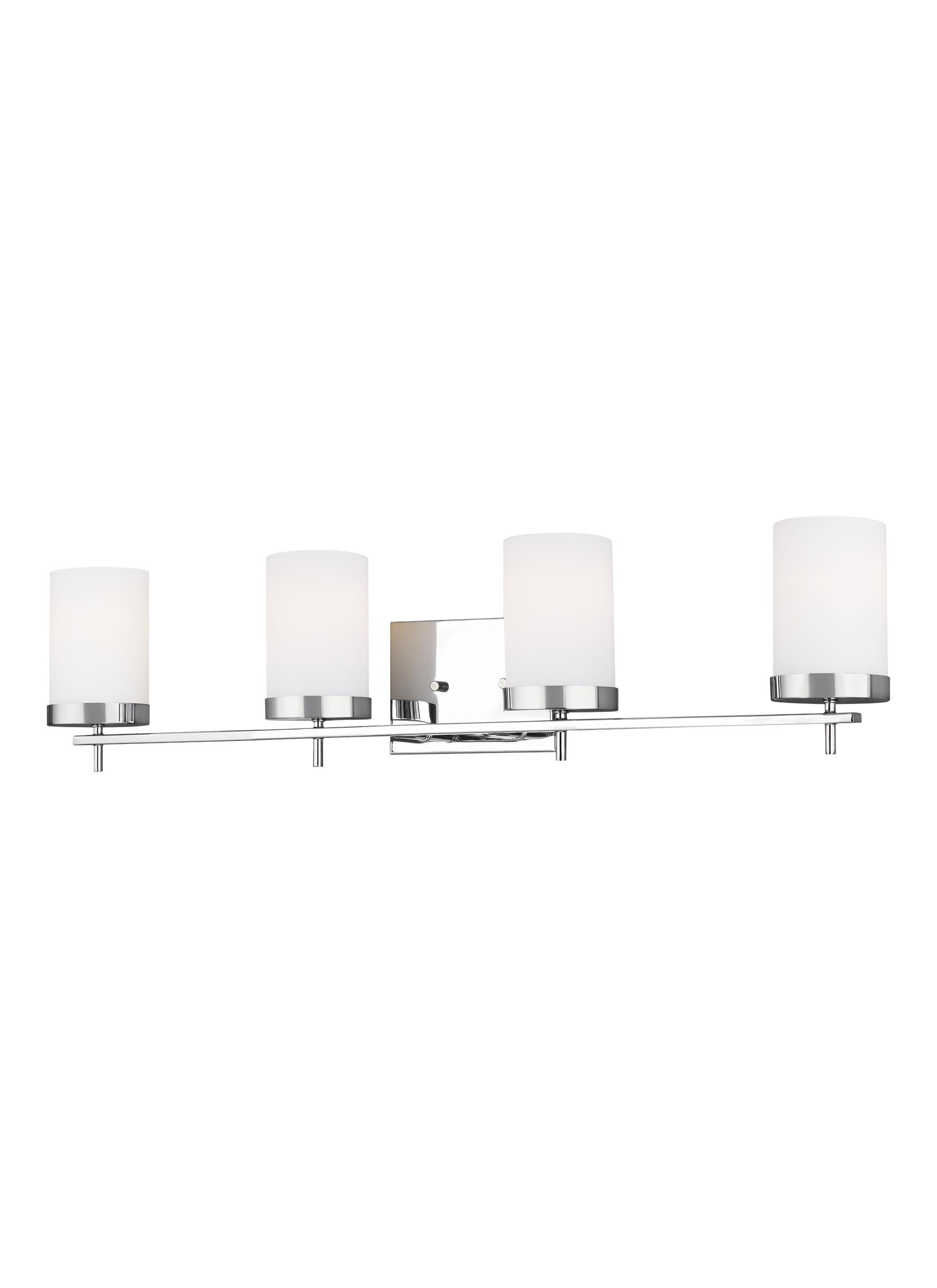 Sea Gull Zire 4-Light LED Bathroom Vanity Light in Chrome