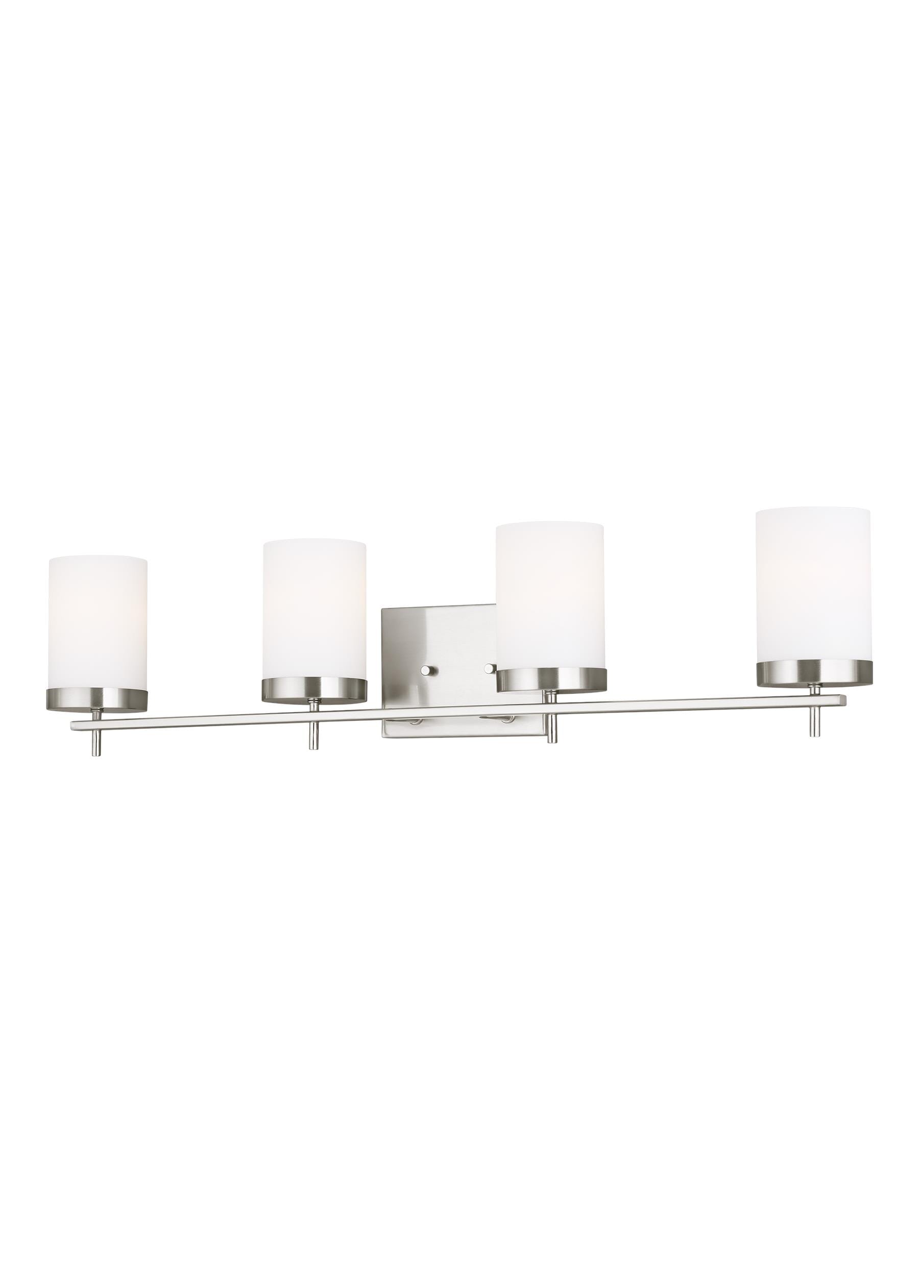 Sea Gull Zire 4 Light Led Bathroom Vanity Light In Brushed Nickel