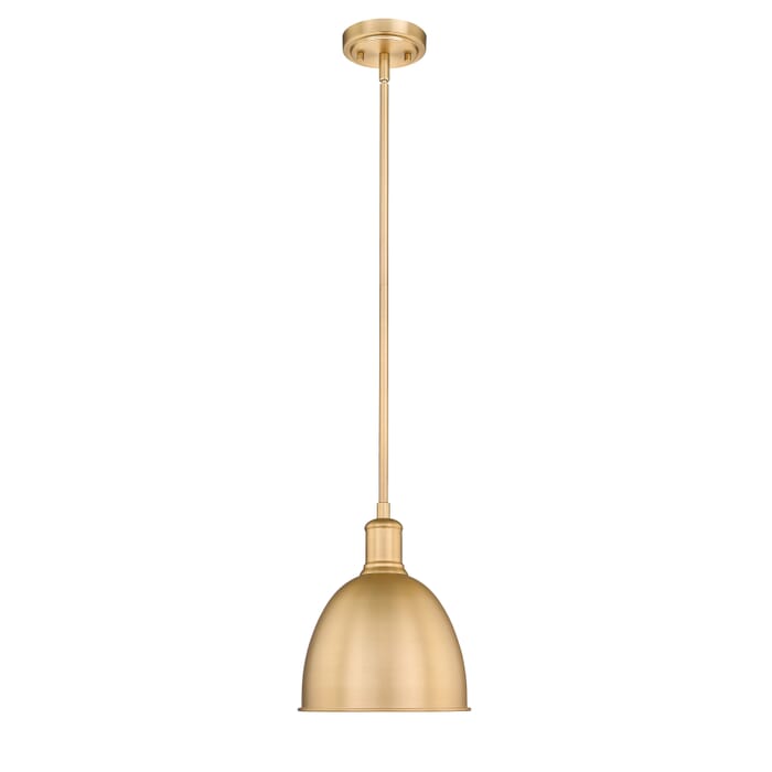 Z-Lite Sawyer 1-Light Pendant Light In Classic Brass Z-Lite Sawyer 1-Light Pendant Light In Classic Brass